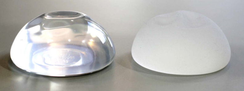 different textures of breast implants